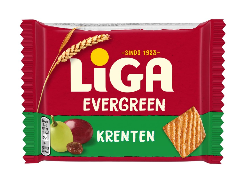 Koekje Liga Evergreen Krenten 38g