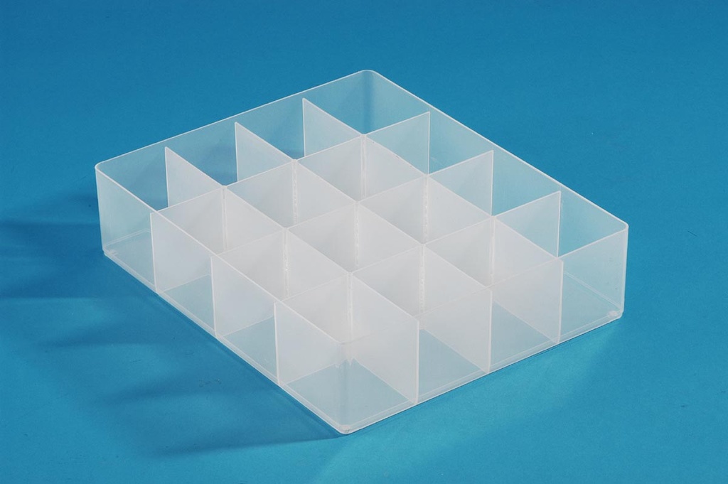 Verdeelbox Really Useful Box Divider kunststof met 16 vakjes transparant