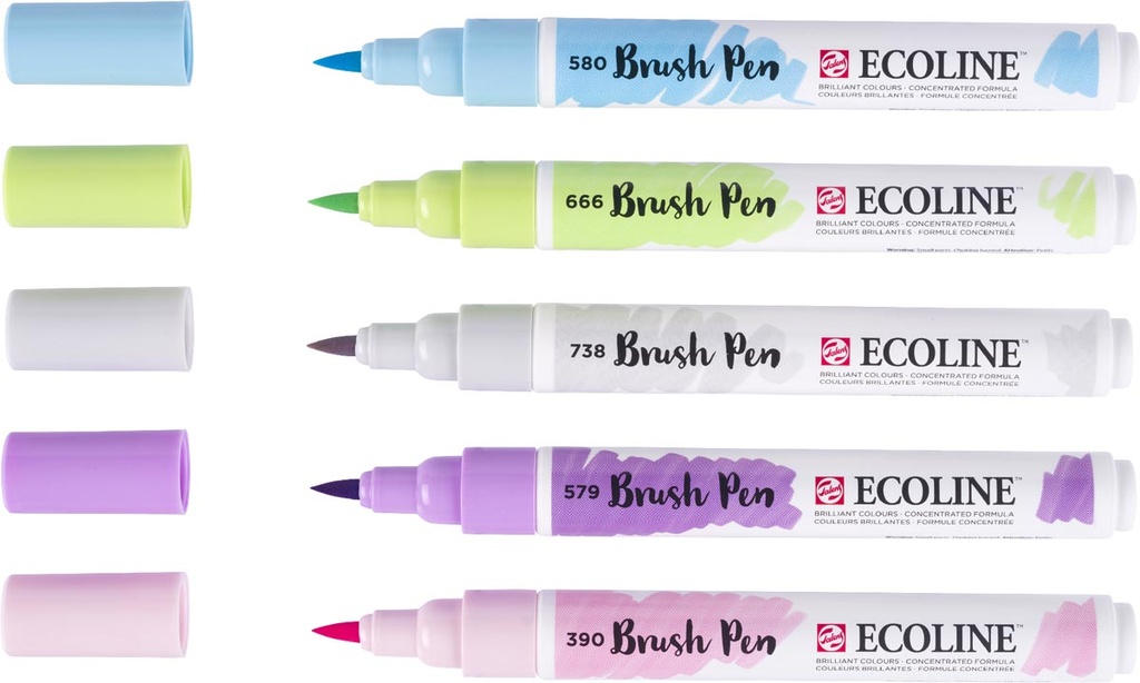 Brushpen Talens Ecoline Brush Pen etui pastel assorti (5)