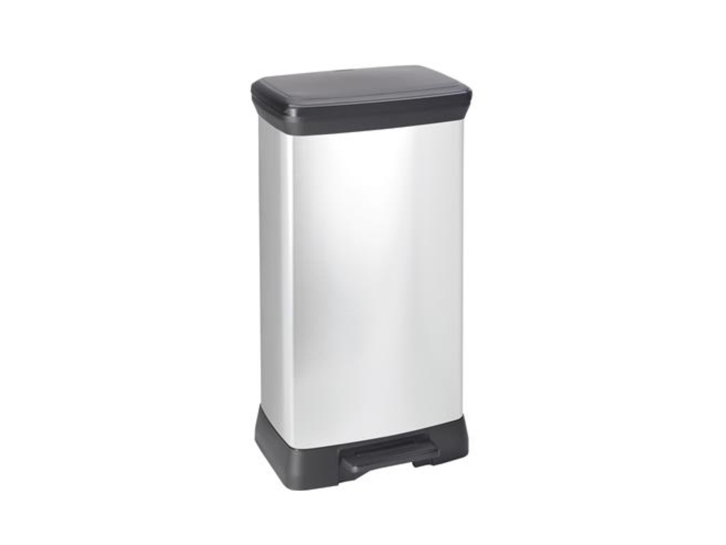 Pedaalemmer Decobin 50L zilver