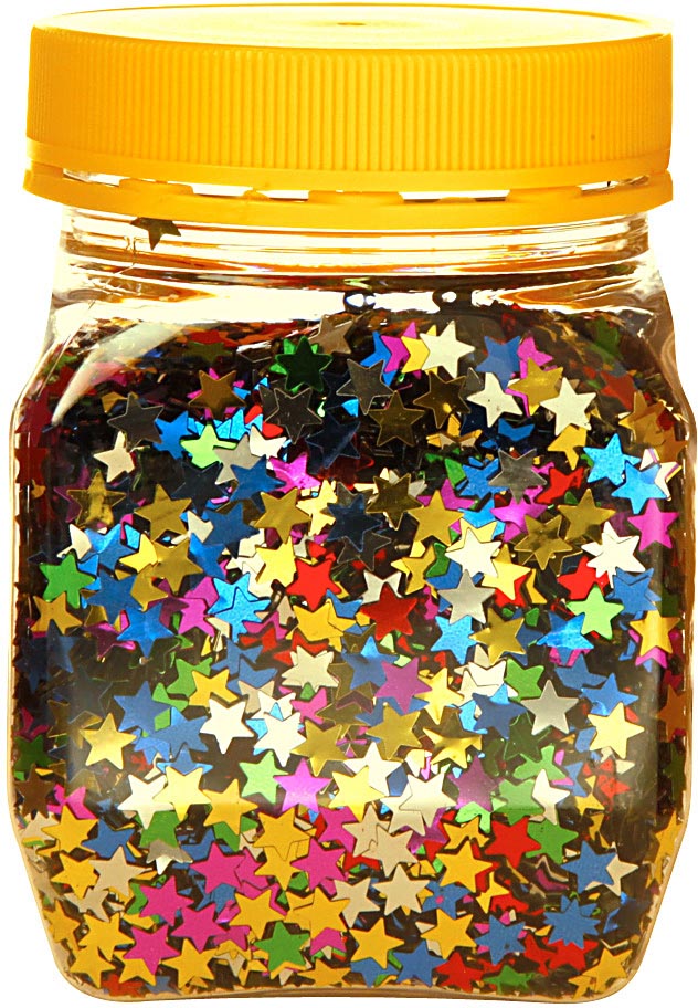 Confetti sterretjes Bouhon pot 130g assorti