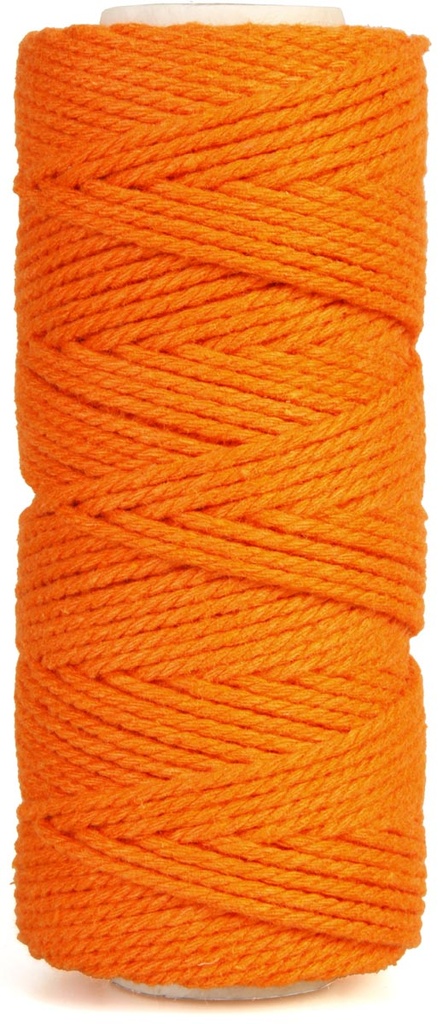 Macramétouw Bouhon katoen 200g ca. 130m dikte: 2mm oranje