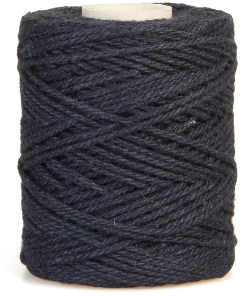 Macramétouw Bouhon katoen 50g ca. 65m dikte: 1mm donkerblauw