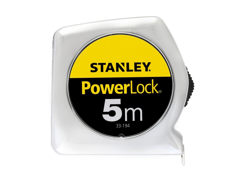 Rolmeter Stanley Powerlock 5mx19mm zilver