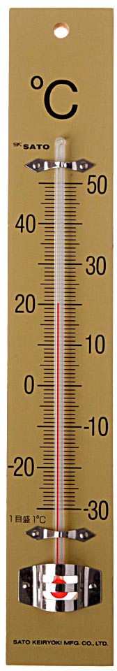 Thermometer Bouhon hout 25x4cm