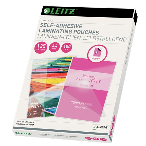 Lamineerhoes Leitz iLam A4 2x125µ zelfklevend (100)