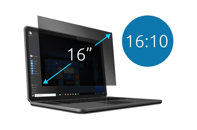 Privacy filter Kensington voor 16" Laptops 16:10 verwijderbaar 2-weg hoek