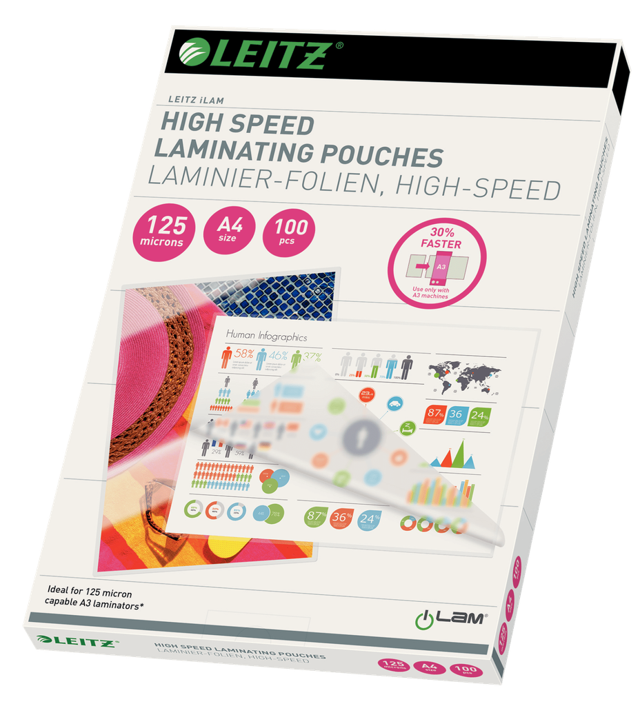 Lamineerhoes Leitz iLam highspeed A4 2x125µ (100)