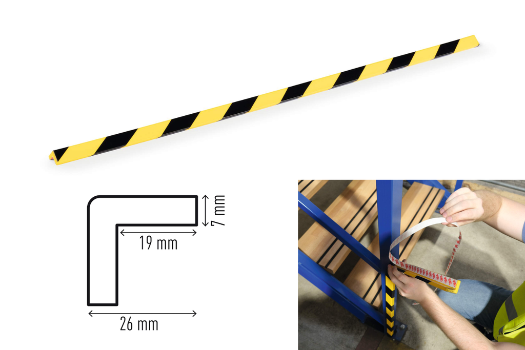 Hoekbeschermingsprofiel Durable C19 geel/zwart