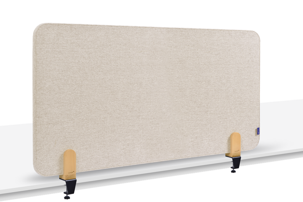 Akoestisch bureauscherm met klem Legamaster Elements 60x120cm soft beige