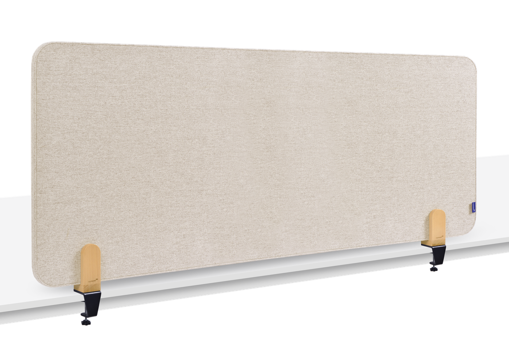 Akoestisch bureauscherm met klem Legamaster Elements 60x160cm soft beige