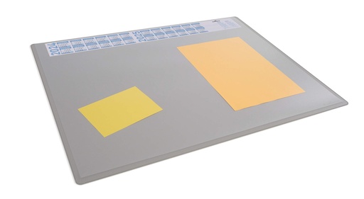[DUR-722310] Schrijfonderlegger Durable PP 650x500mm met jaarkalender en transparant afdekvel (grijs)