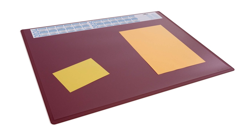 Schrijfonderlegger Durable PP 650x500mm met jaarkalender en transparant afdekvel