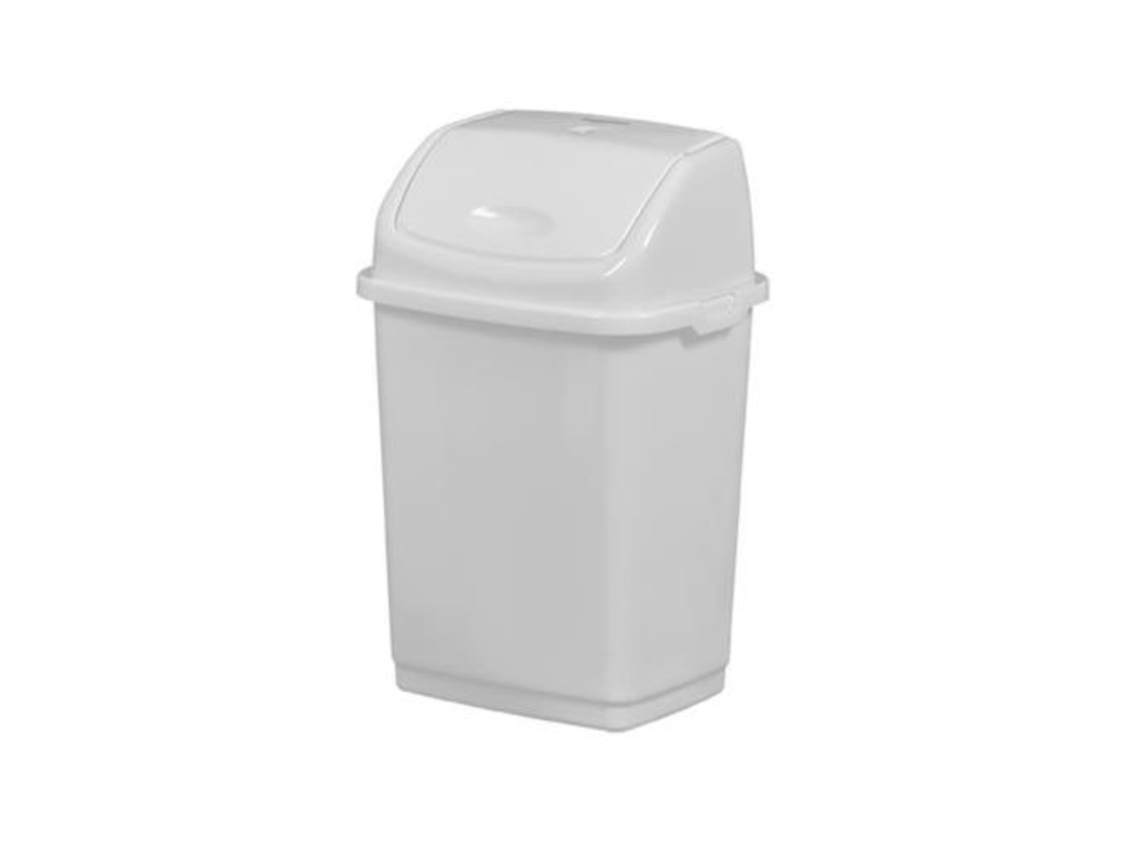 Afvalbak swing 5l wit recycled PP