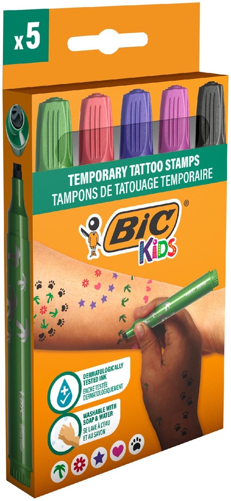 Stempelstift tijdelijke tattoo Bic Kids assorti (5)