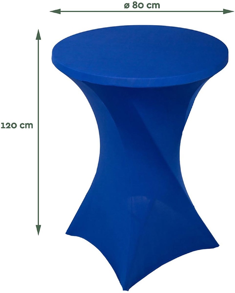 Hoes voor statafel Brasq Ø80cm blauw