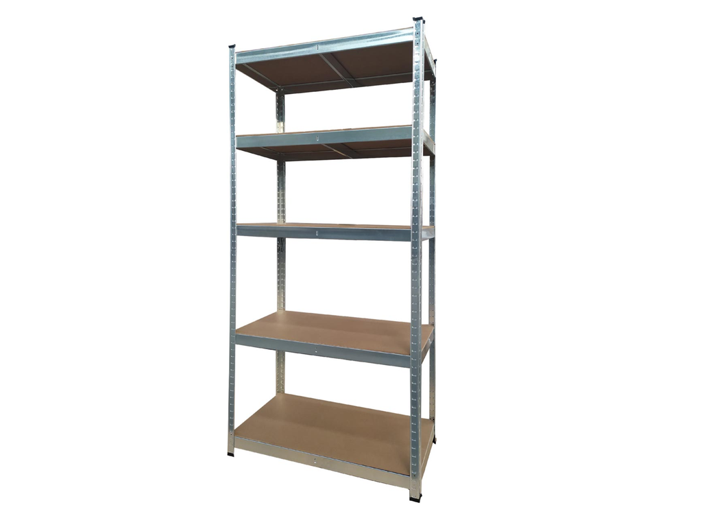 Rek Brasq 180x90x40cm 5 legborden zilver