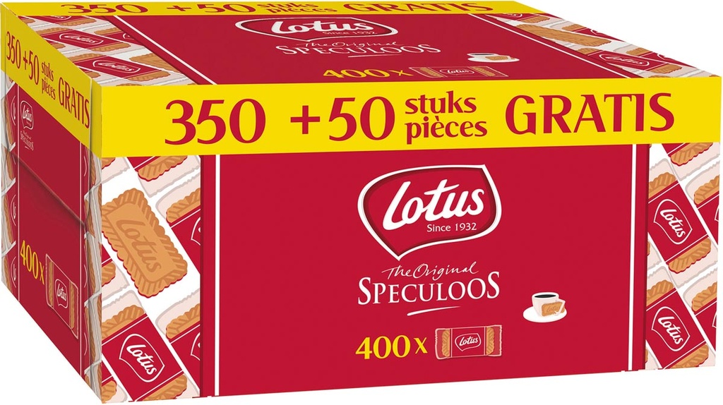 Koekjes Lotus Biscoff speculoos doos van 350 + 50 gratis (400)