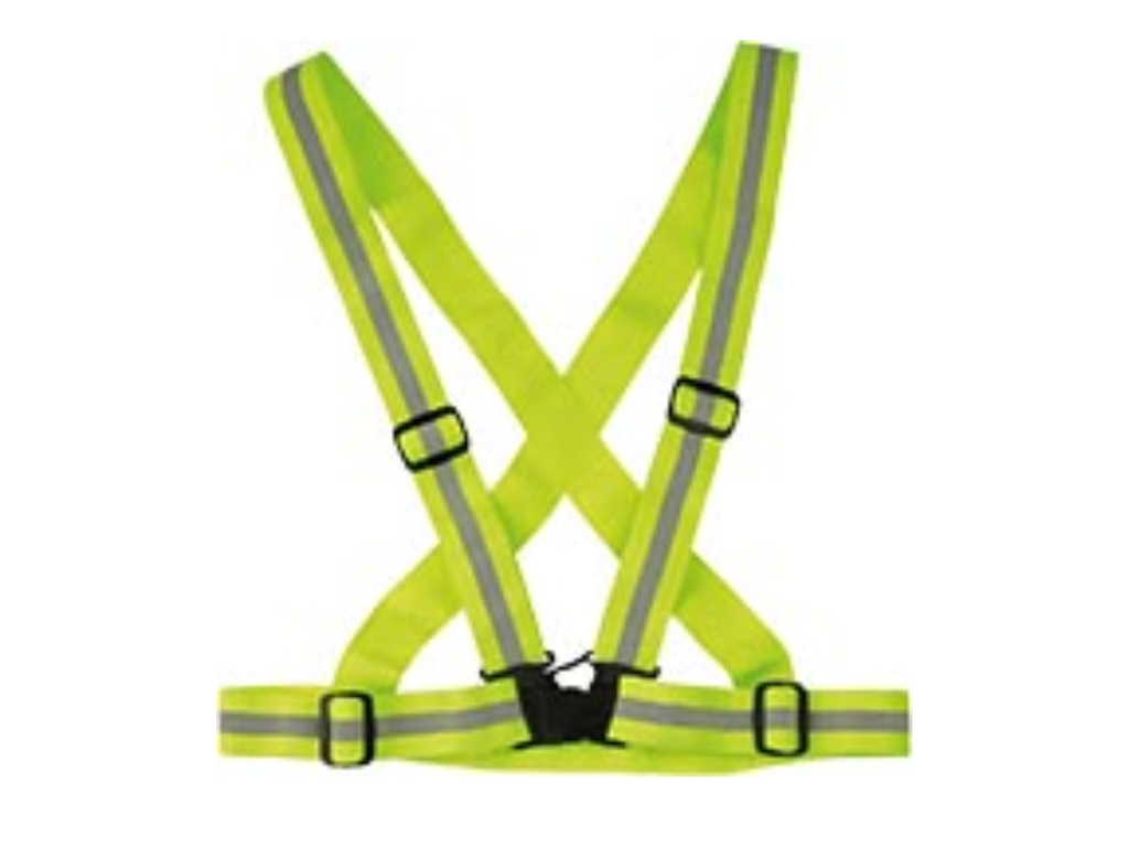 Gordel met reflecterende stroken Wowow verstelbaar op 4 punten fluo geel