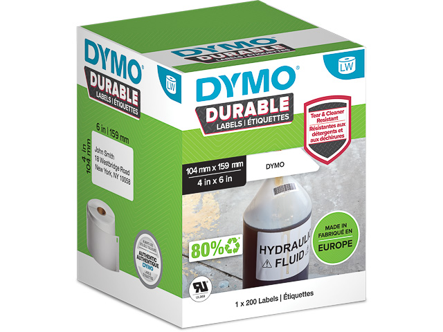 Dymo LW etiket duurzaam 104x159mm (200)