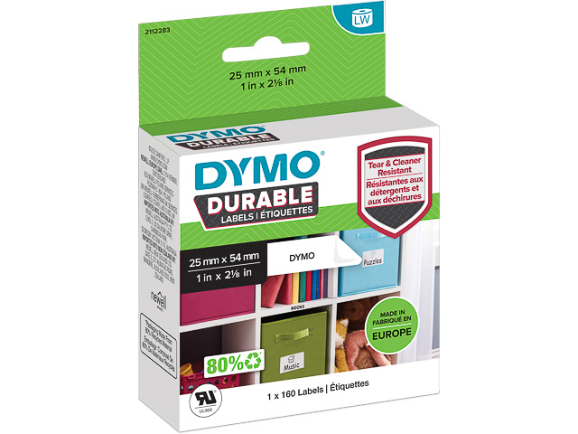 Dymo LW etiket duurzaam 25x54mm (160)