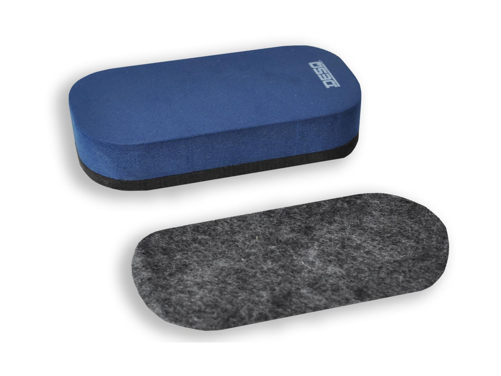Whiteboardwisser magnetisch Desq incl navulling blauw