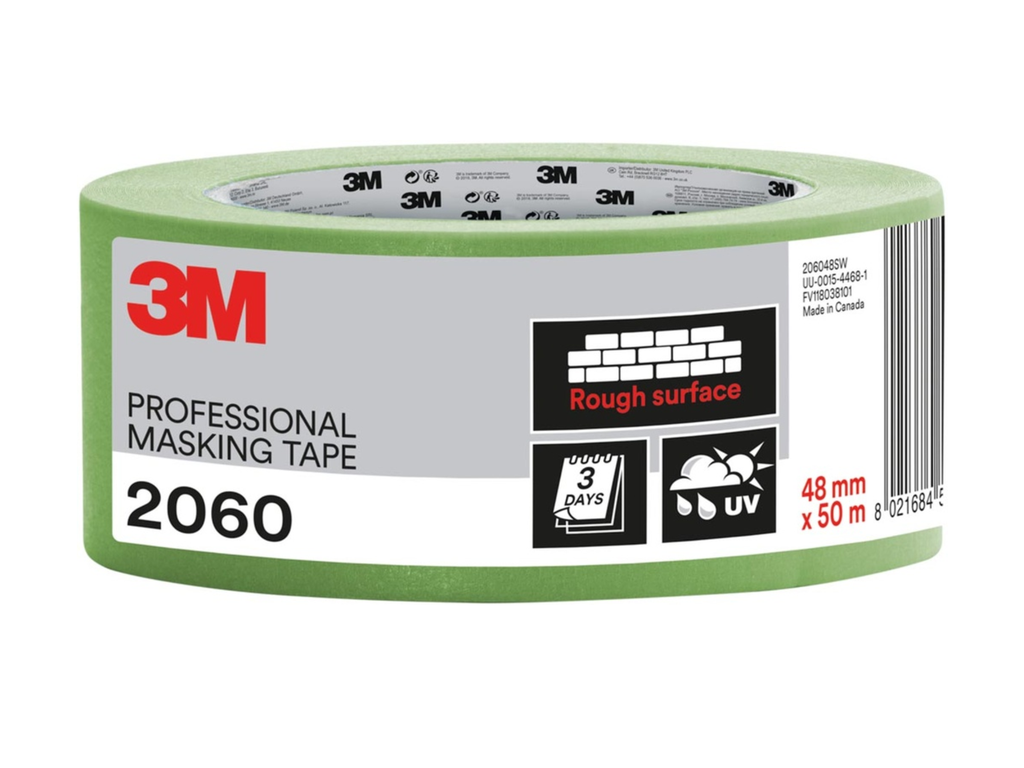 Afdekplakband professioneel 3M 48mmx50m voor ruwe oppervlakken groen