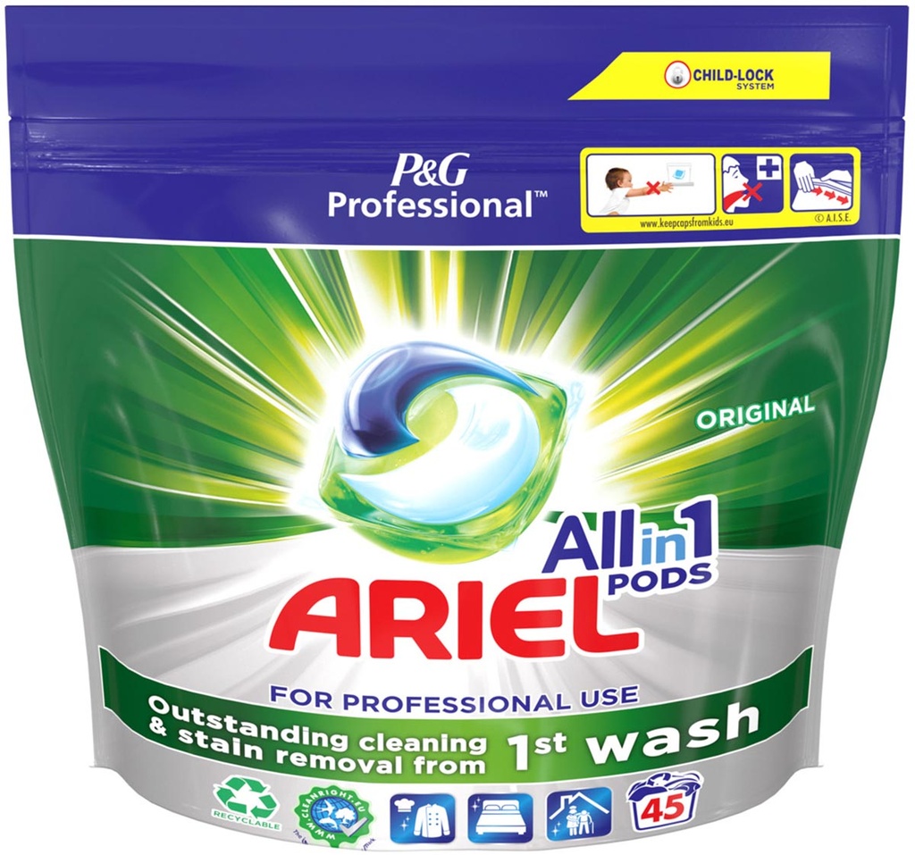 Wasmiddel Ariel Professional All-in-1 Regular (45)