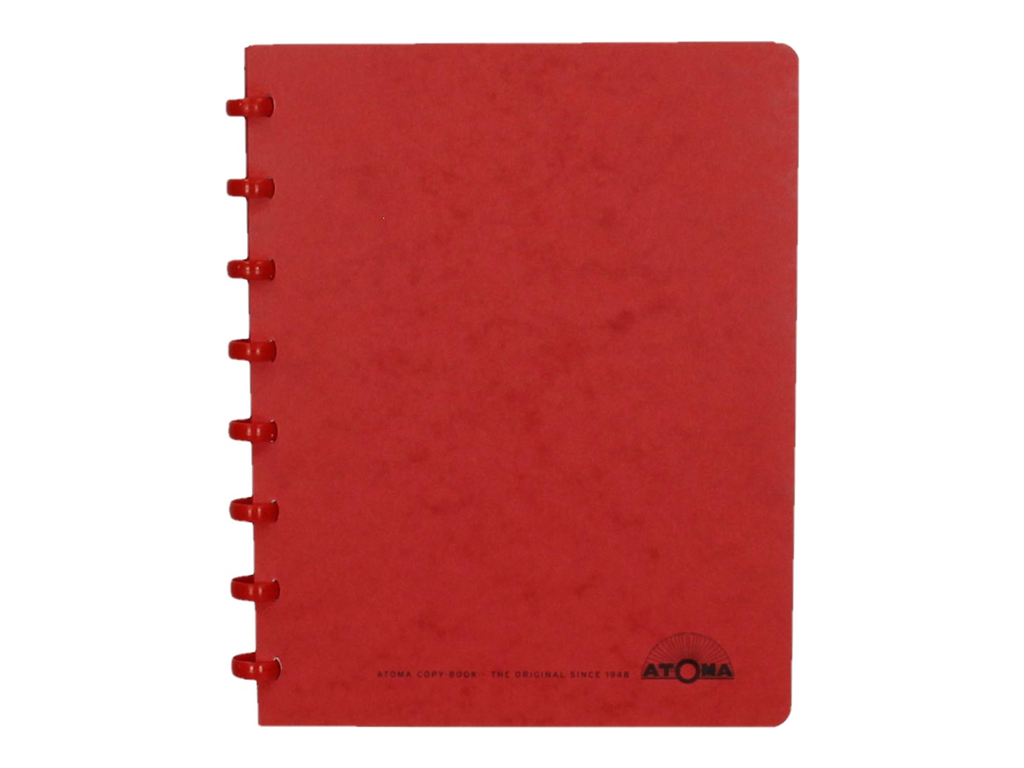 Schrift Atoma karton A4 geruit 5mm 144blz met kantlijn rood