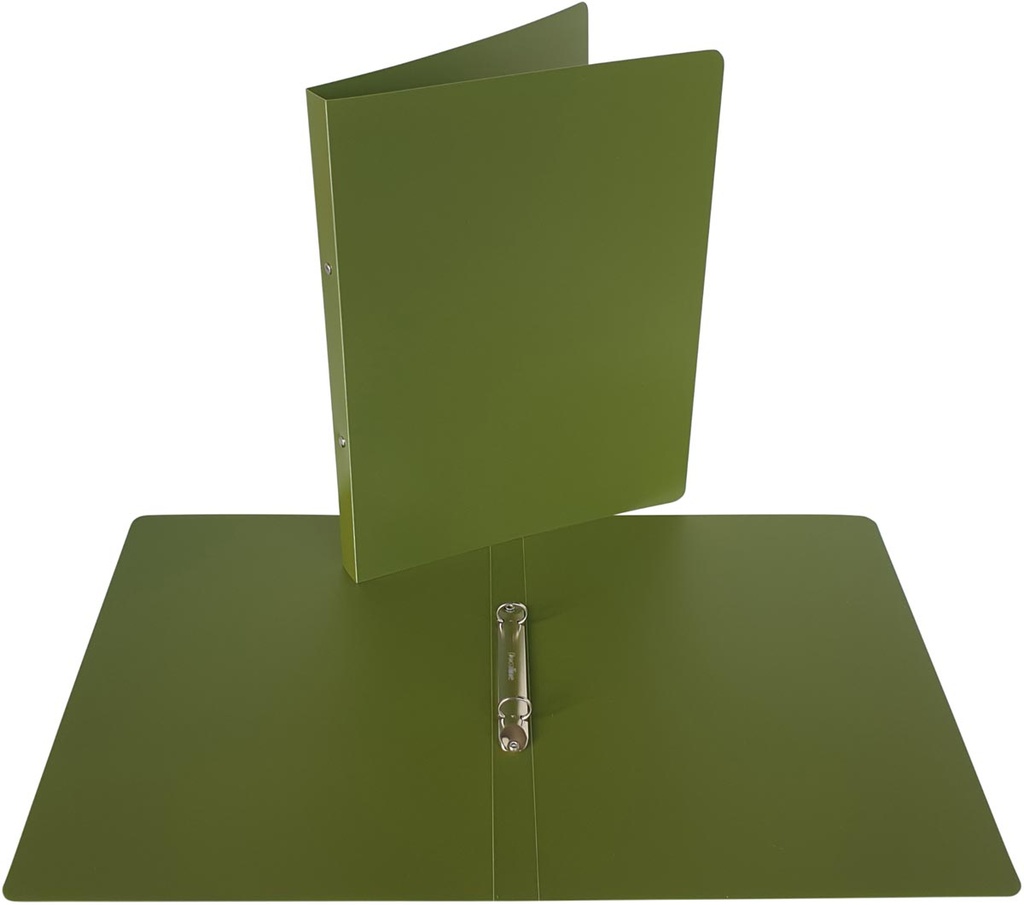 Ringmap Bronyl Nature PP A4 2 O-ringen 16mm rug 22mm kaki groen