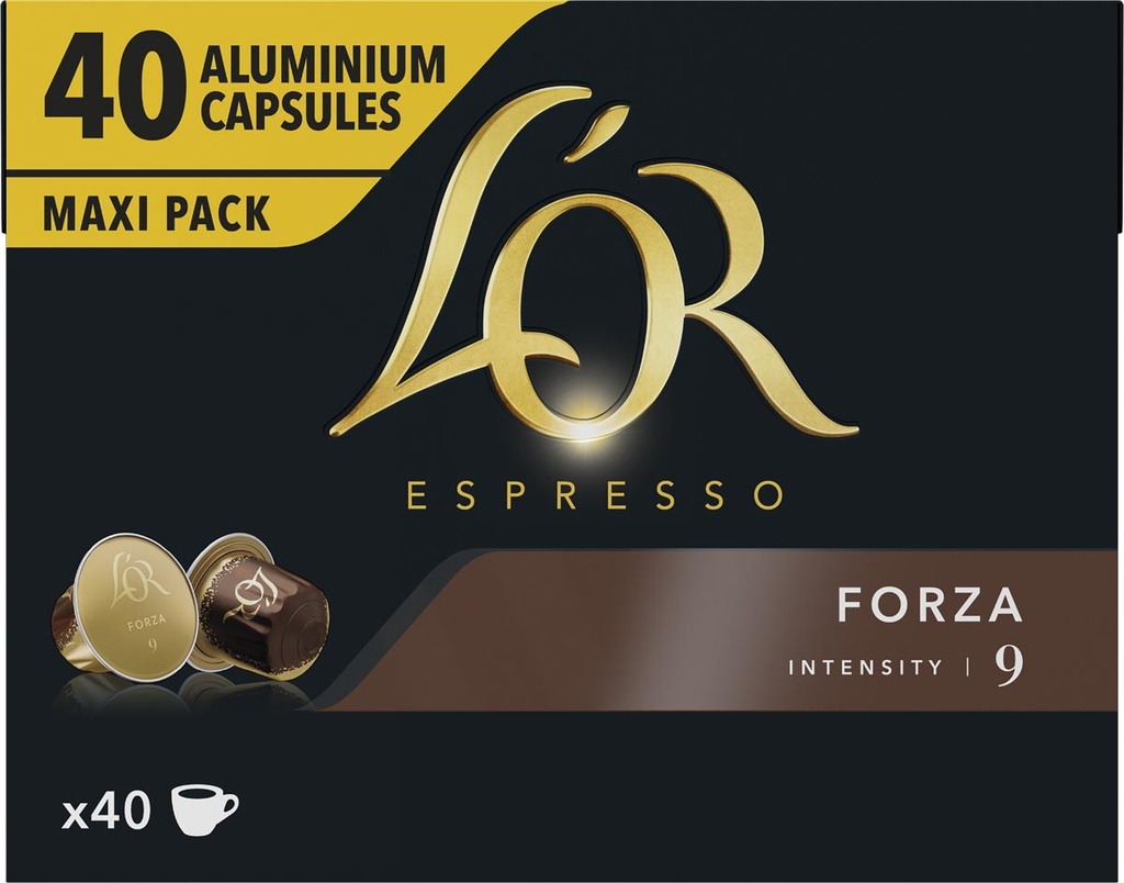 Koffiecapsules Douwe Egberts L'Or Intensity 9 Forza (40)