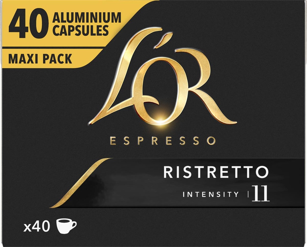 Koffiecapsules Douwe Egberts L'Or Intensity 11 Ristretto (40)