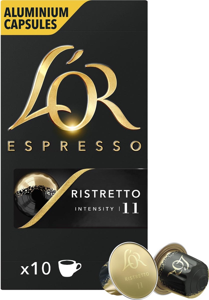 Koffiecapsules Douwe Egberts L'Or Intensity 11 Ristretto (10)