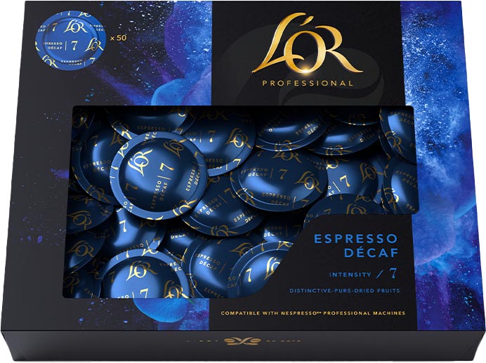 Koffiediscs Douwe Egberts L'or professional Intensity 7 Espresso Décaf (50)