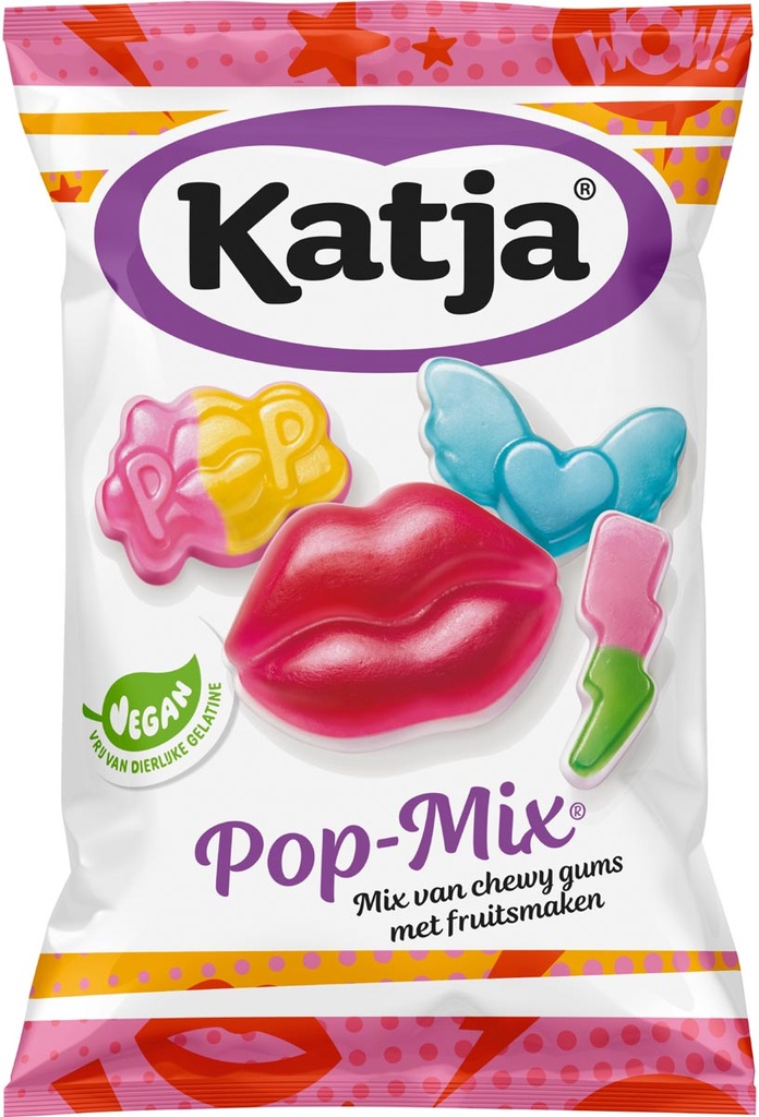 Snoep Katja Pop Mix mix van chewy gums met fruitsmaken zak 250g