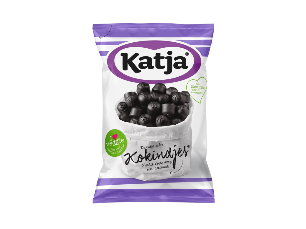 Snoep drop Katja Kokindjes zachte zoete drop met zoethout zak 295g