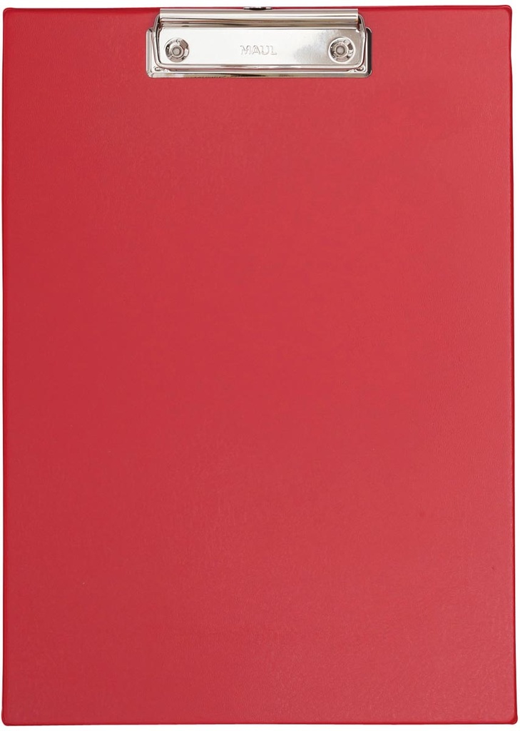 Klemplaat Maul Poly karton met PP folie A4 staand rood