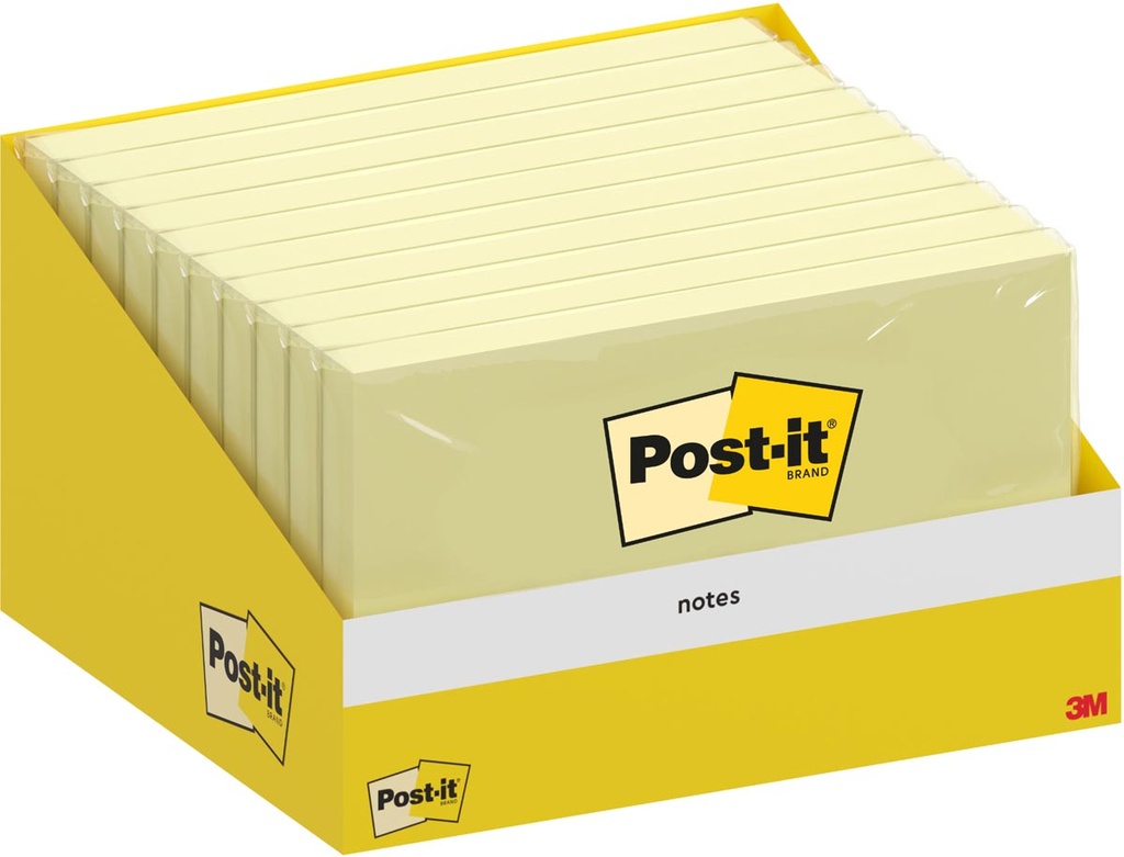 Memoblok Post-it Notes 76x127mm 100vel kanariegeel