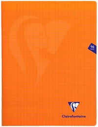 Schrift Clairefontaine Mimesys PP A4+ 24x32cm 96blz met kantlijn seyès oranje