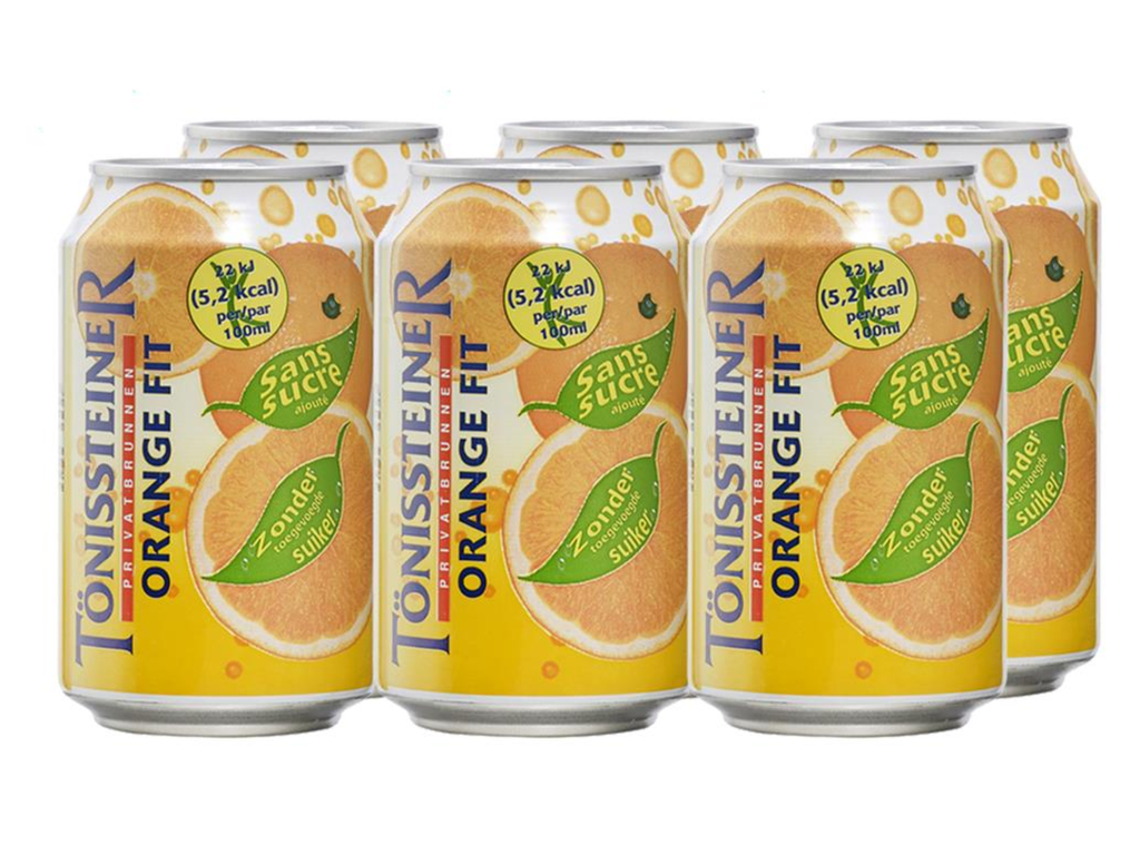 Frisdrank Tönissteiner orange fit blik 33cl (24)