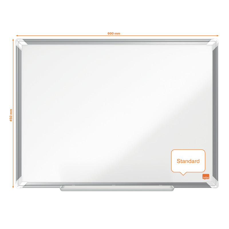 Whiteboard Nobo Premium Plus Staal magnetisch 60x45cm wit