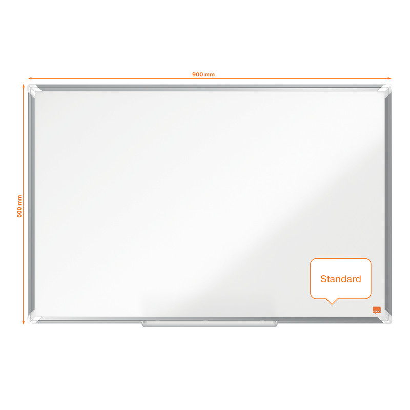 Whiteboard Nobo Premium Plus Staal magnetisch 90x60cm wit