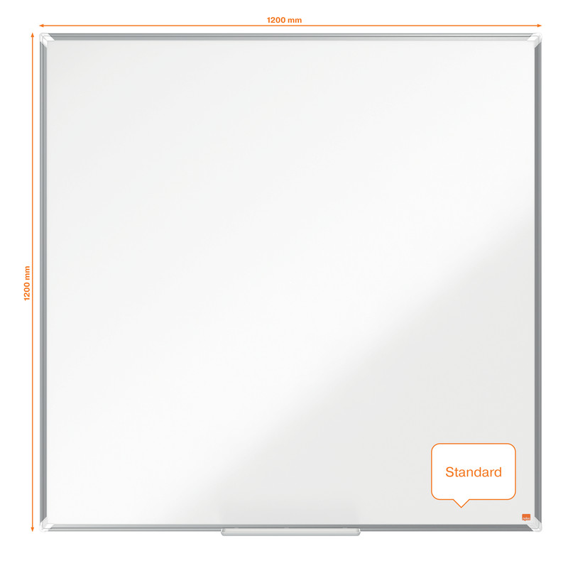 Whiteboard Nobo Premium Plus Staal magnetisch 120x120cm wit