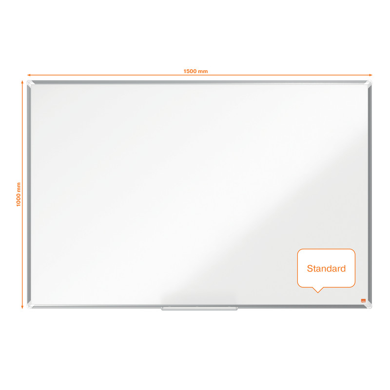 Whiteboard Nobo Premium Plus Staal magnetisch 150x100cm wit