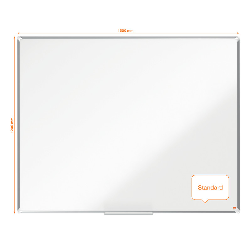 Whiteboard Nobo Premium Plus Staal magnetisch 150x120cm wit