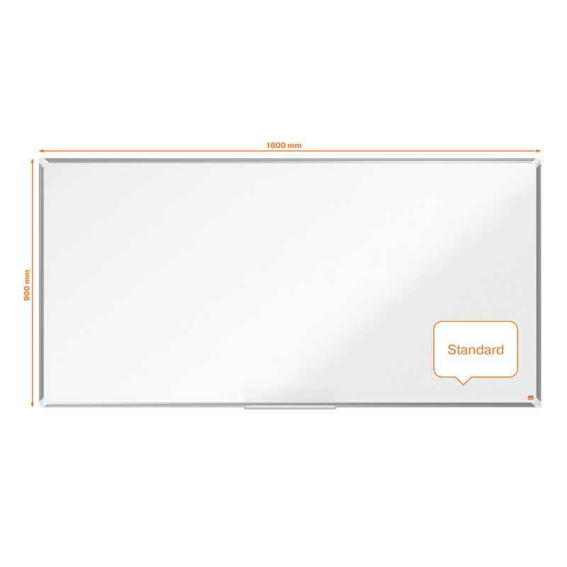 Whiteboard Nobo Premium Plus Staal magnetisch 180x90cm wit