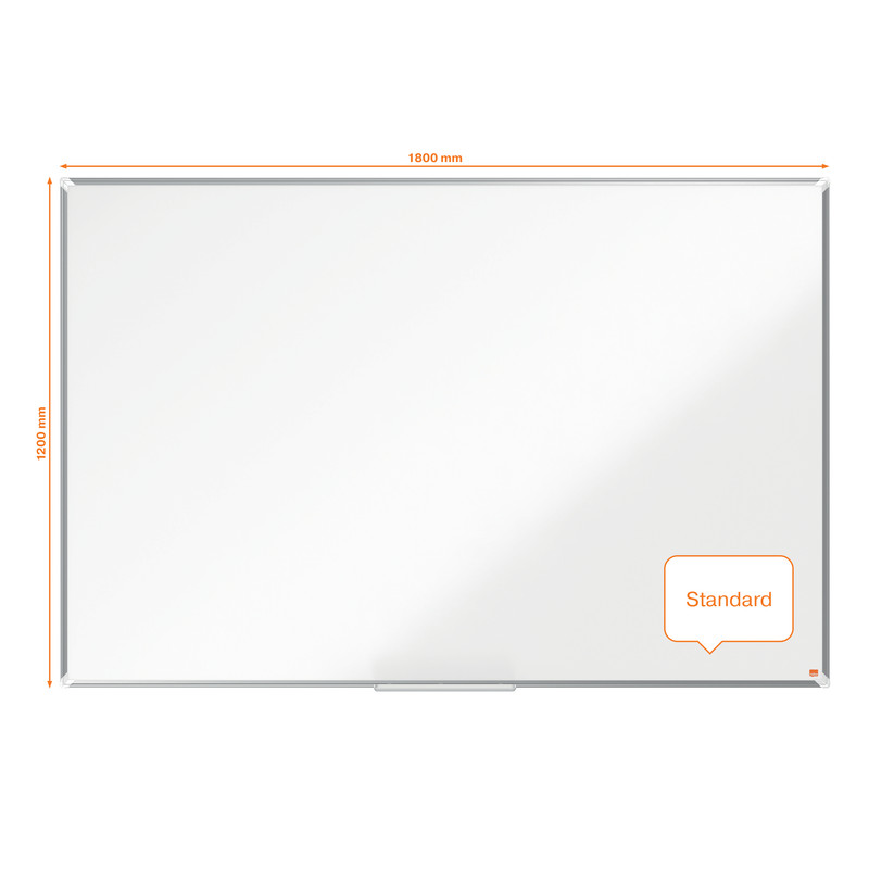 Whiteboard Nobo Premium Plus Staal magnetisch 180x120cm wit