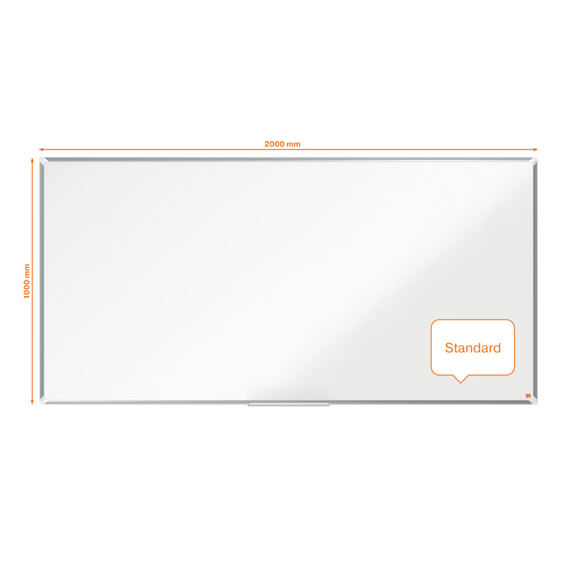 Whiteboard Nobo Premium Plus Staal magnetisch 200x100cm wit
