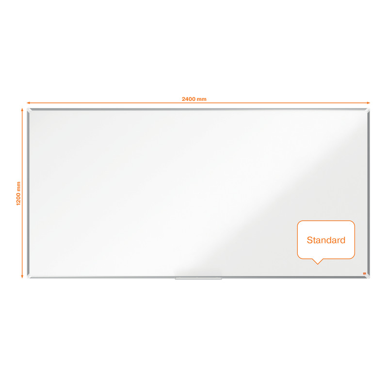 Whiteboard Nobo Premium Plus Staal magnetisch 240x120cm wit