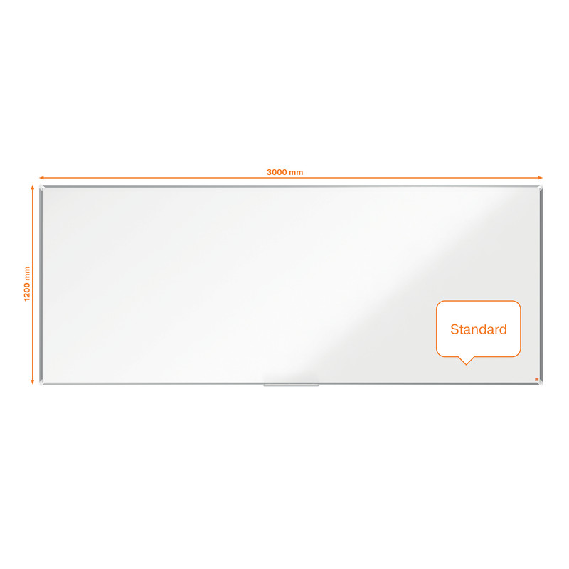 Whiteboard Nobo Premium Plus Staal magnetisch 300x120cm wit